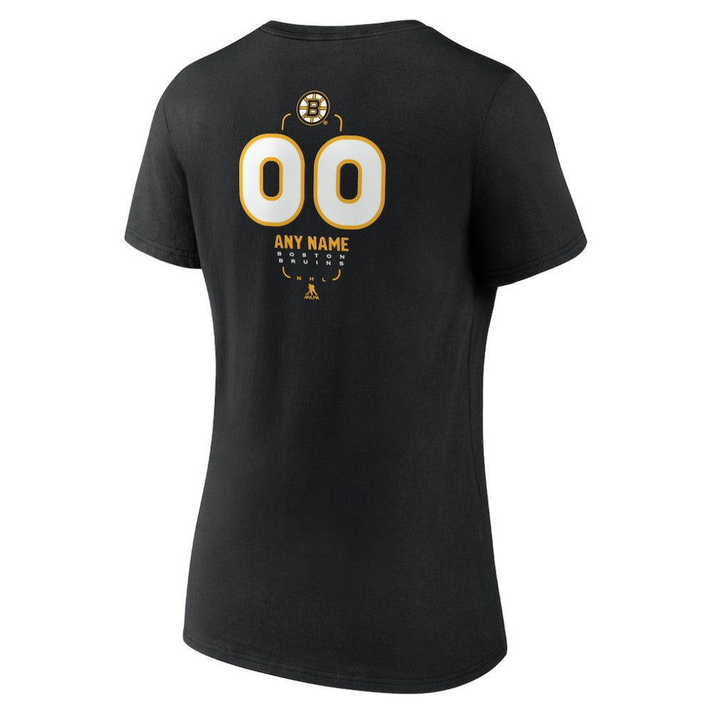 Boston Bruins Women's Personalized Name & Number Midfielder V-Neck T-Shirt -  NHL T-shirts