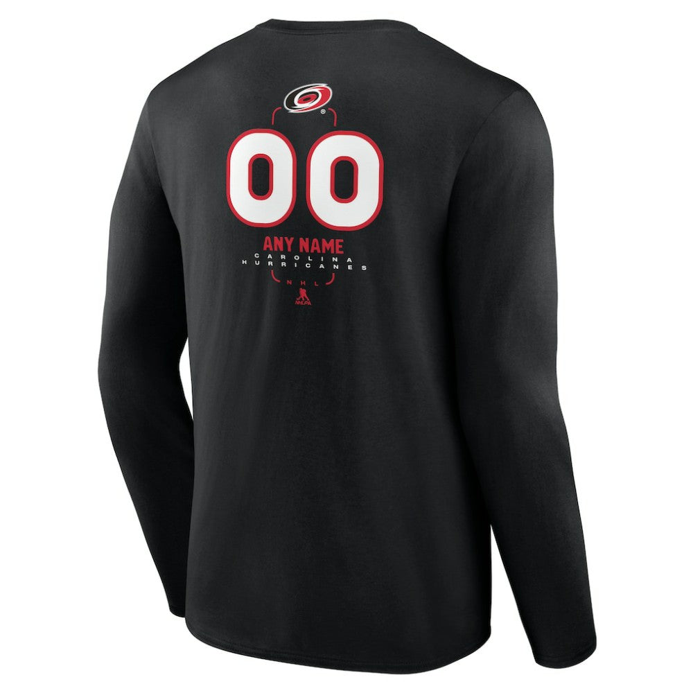 Carolina Hurricanes Personalized Name & Number Midfielder Long Sleeve T-Shirt -  NHL T-shirts