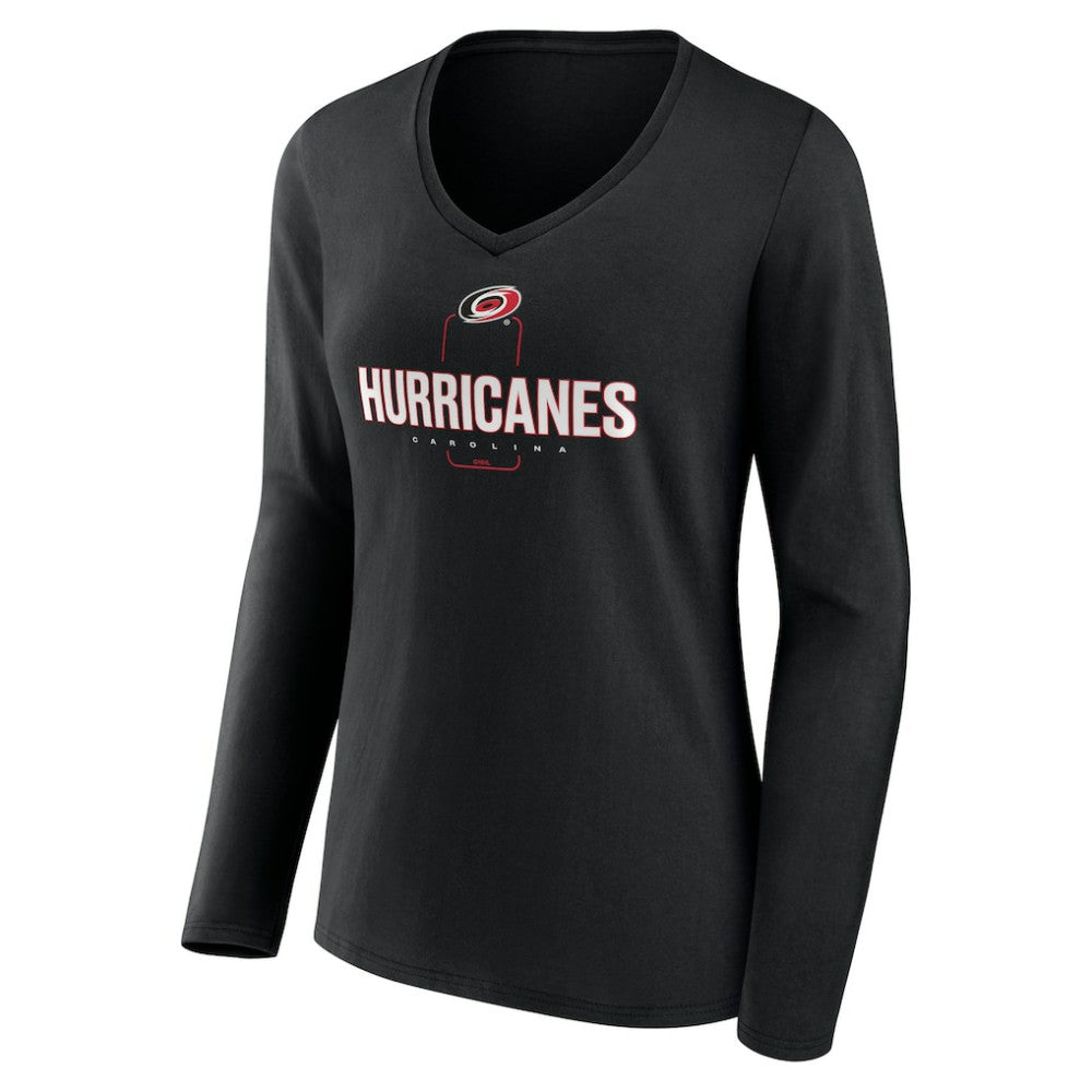 Carolina Hurricanes Women's Personalized Name & Number Midfielder Long Sleeve V-Neck T-Shirt -  NHL T-shirts