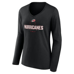 Carolina Hurricanes Women's Personalized Name & Number Midfielder Long Sleeve V-Neck T-Shirt -  NHL T-shirts