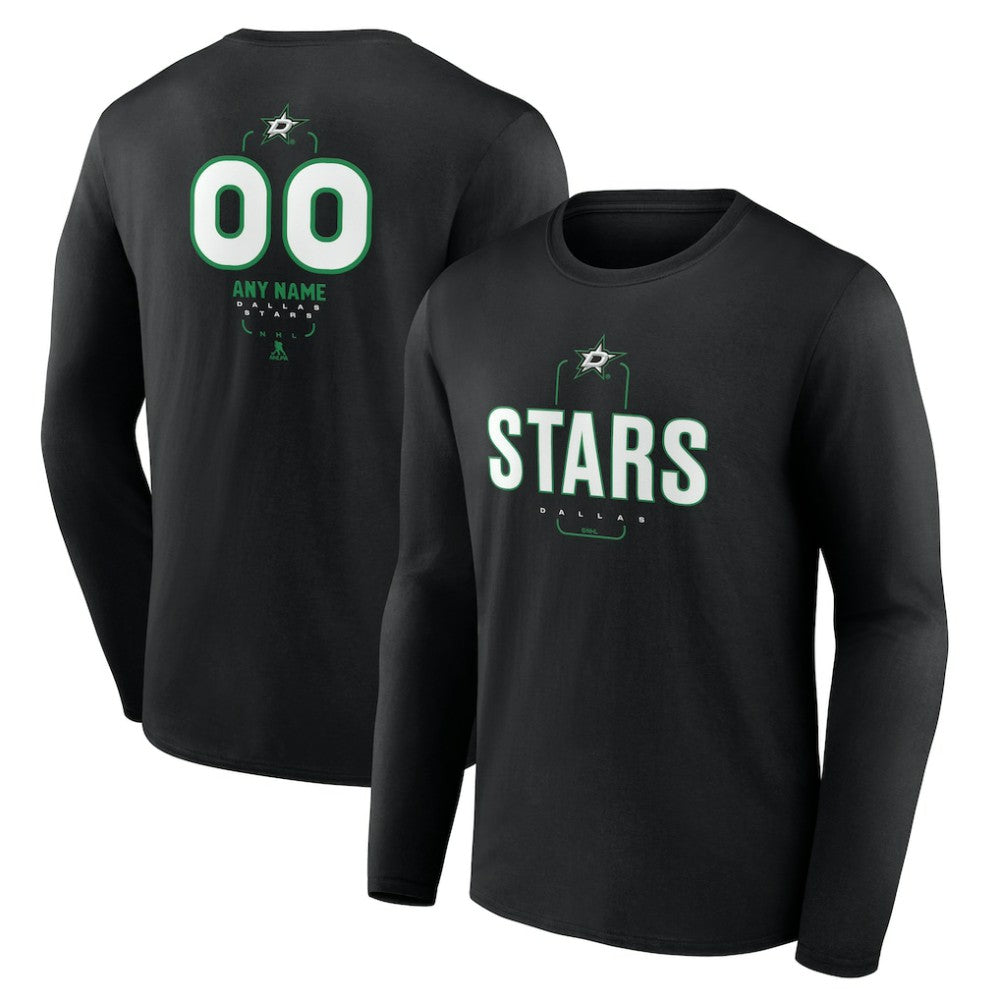 Dallas Stars Personalized Name & Number Midfielder Long Sleeve T-Shirt -  NHL T-shirts