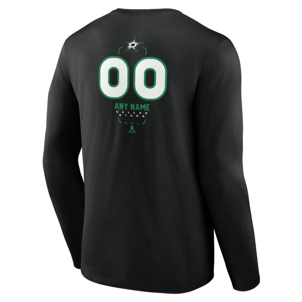 Dallas Stars Personalized Name & Number Midfielder Long Sleeve T-Shirt -  NHL T-shirts