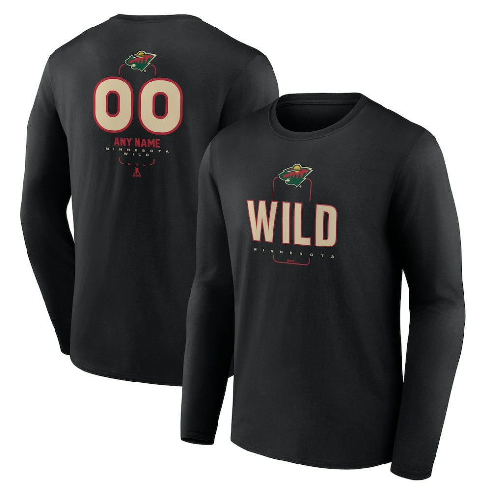 Minnesota Wild Personalized Name & Number Midfielder Long Sleeve T-Shirt -  NHL T-shirts