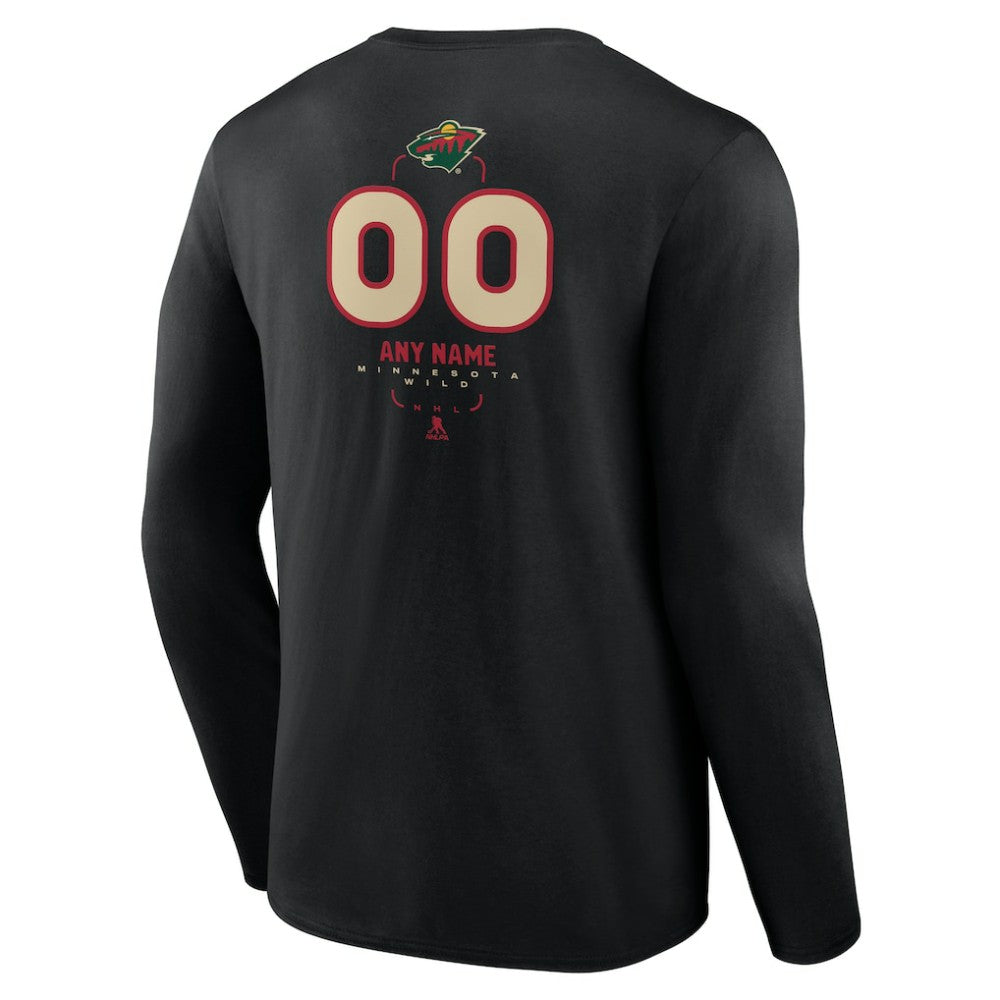 Minnesota Wild Personalized Name & Number Midfielder Long Sleeve T-Shirt -  NHL T-shirts
