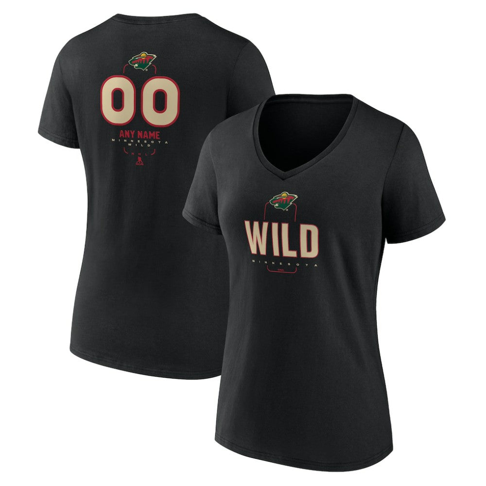 Minnesota Wild Women's Personalized Name & Number Midfielder V-Neck T-Shirt -  NHL T-shirts