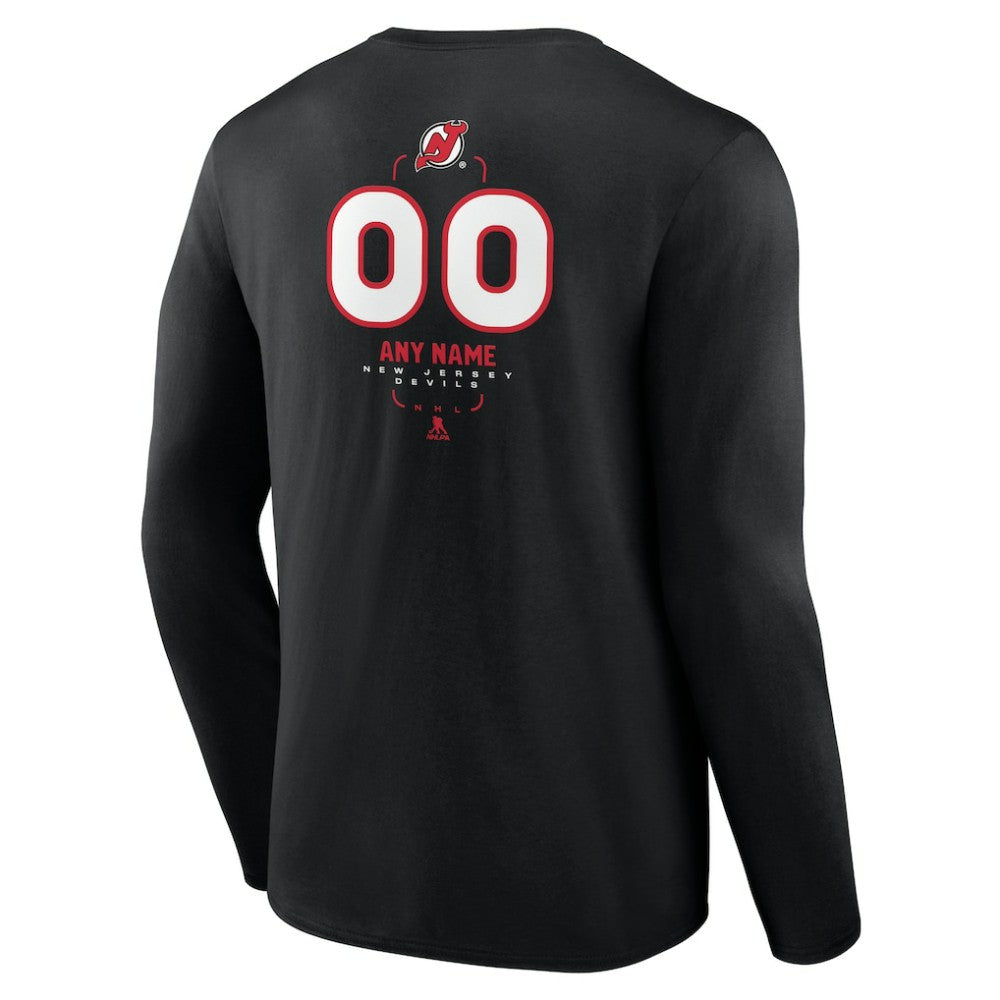 New Jersey Devils Personalized Name & Number Midfielder Long Sleeve T-Shirt -  NHL T-shirts