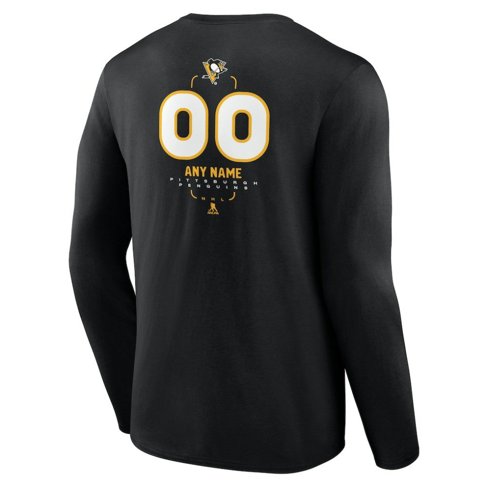 Pittsburgh Penguins Personalized Name & Number Midfielder Long Sleeve T-Shirt -  NHL T-shirts