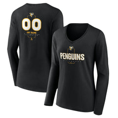 Pittsburgh Penguins Women's Personalized Name & Number Midfielder Long Sleeve V-Neck T-Shirt -  NHL T-shirts