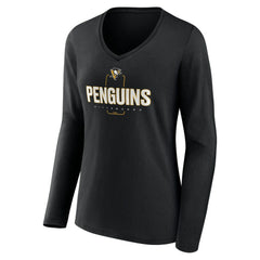 Pittsburgh Penguins Women's Personalized Name & Number Midfielder Long Sleeve V-Neck T-Shirt -  NHL T-shirts
