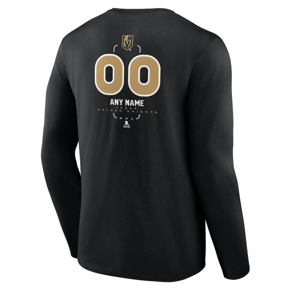 Vegas Golden Knights Personalized Name & Number Midfielder Long Sleeve T-Shirt -  NHL T-shirts