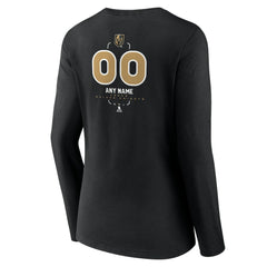 Vegas Golden Knights Women's Personalized Name & Number Midfielder Long Sleeve V-Neck T-Shirt -  NHL T-shirts