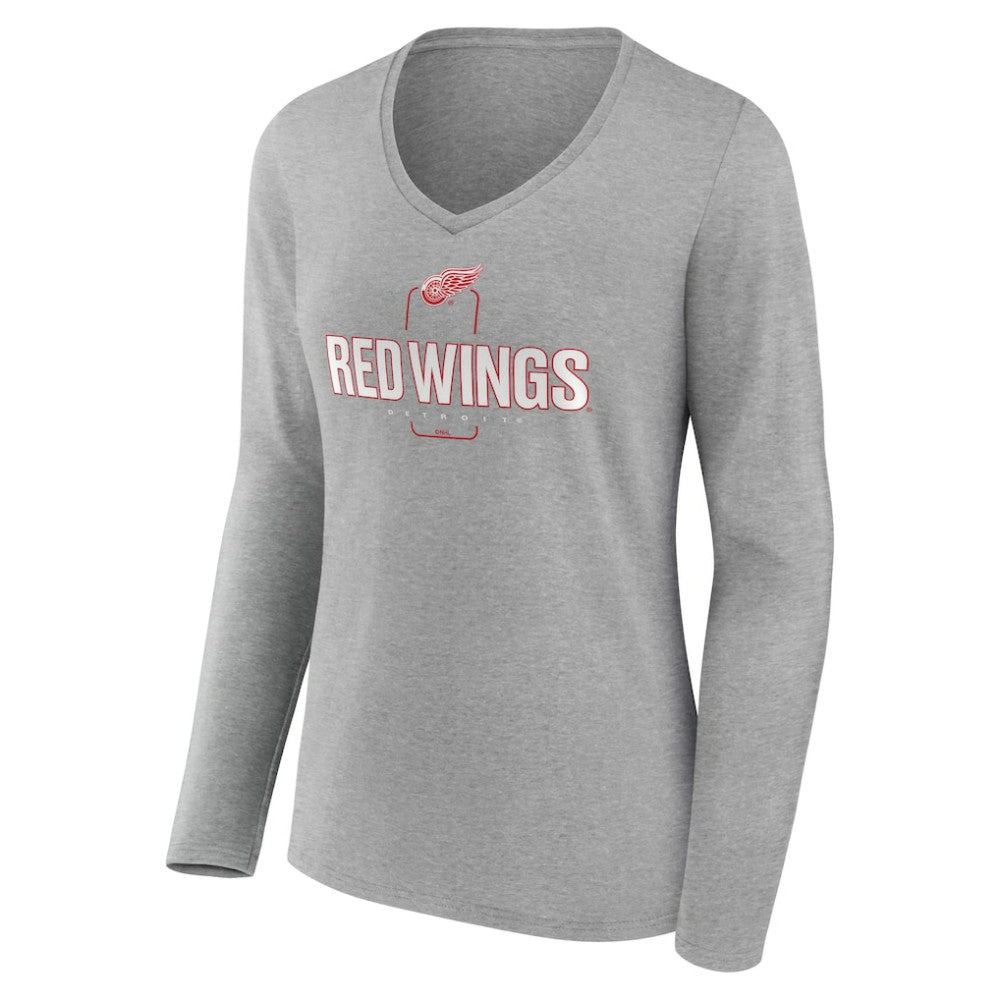 Detroit Red Wings Women's Personalized Name & Number Midfielder Long Sleeve V-Neck T-Shirt -  NHL T-shirts