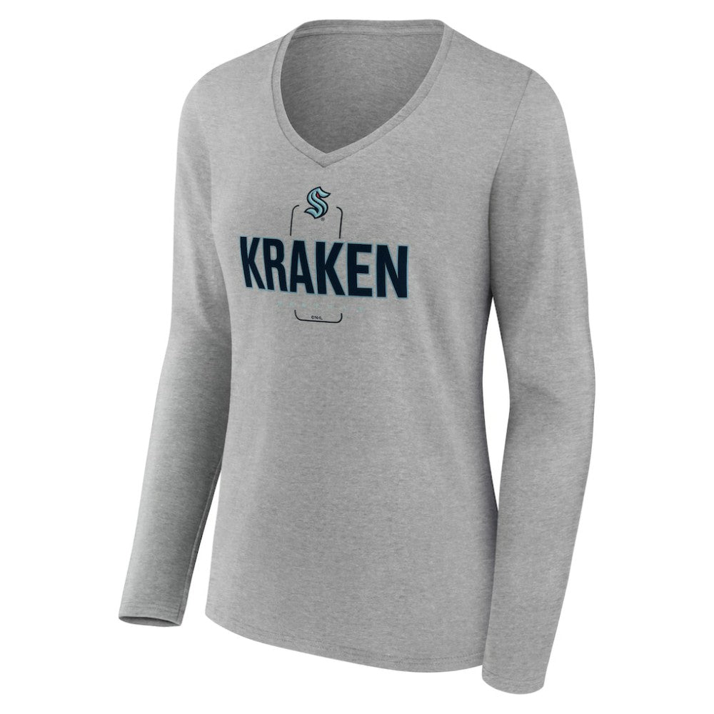 Seattle Kraken Women's Personalized Name & Number Midfielder Long Sleeve V-Neck T-Shirt -  NHL T-shirts