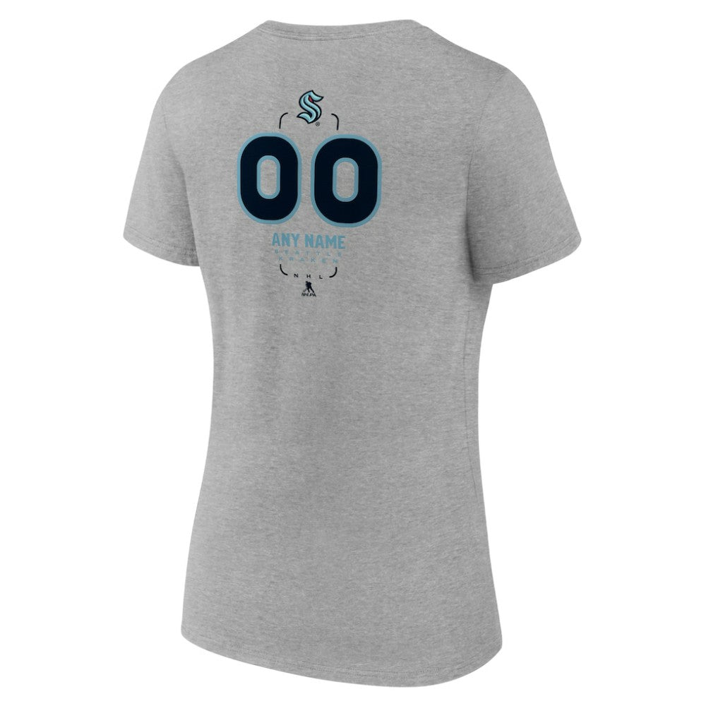 Seattle Kraken Women's Personalized Name & Number Midfielder V-Neck T-Shirt -  NHL T-shirts
