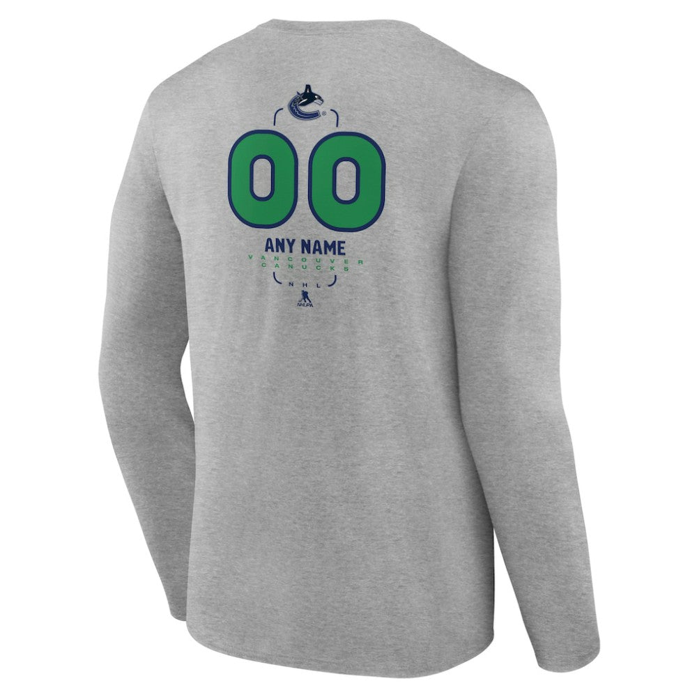 Vancouver Canucks Personalized Name & Number Midfielder Long Sleeve T-Shirt -  NHL T-shirts