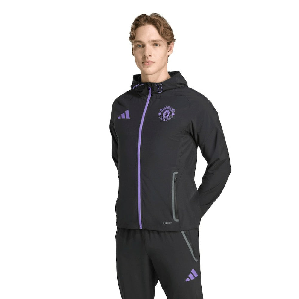 Manchester United 2025/26 Tiro Vis Tech Travel Jacket