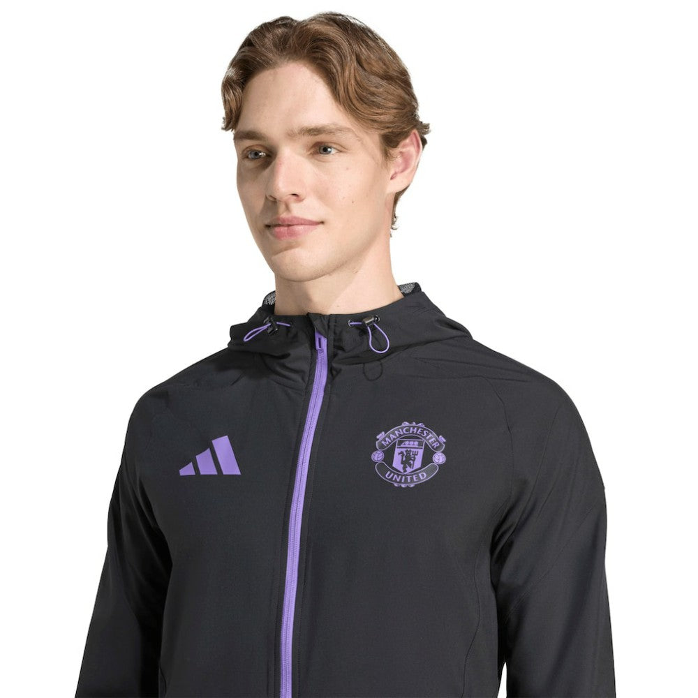 Manchester United 2025/26 Tiro Vis Tech Travel Jacket