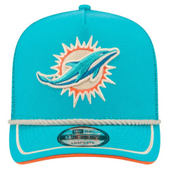 Miami Dolphins Vintage Team Rope A-Frame Trucker 9FIFTY Snapback Hat | NFL Hot