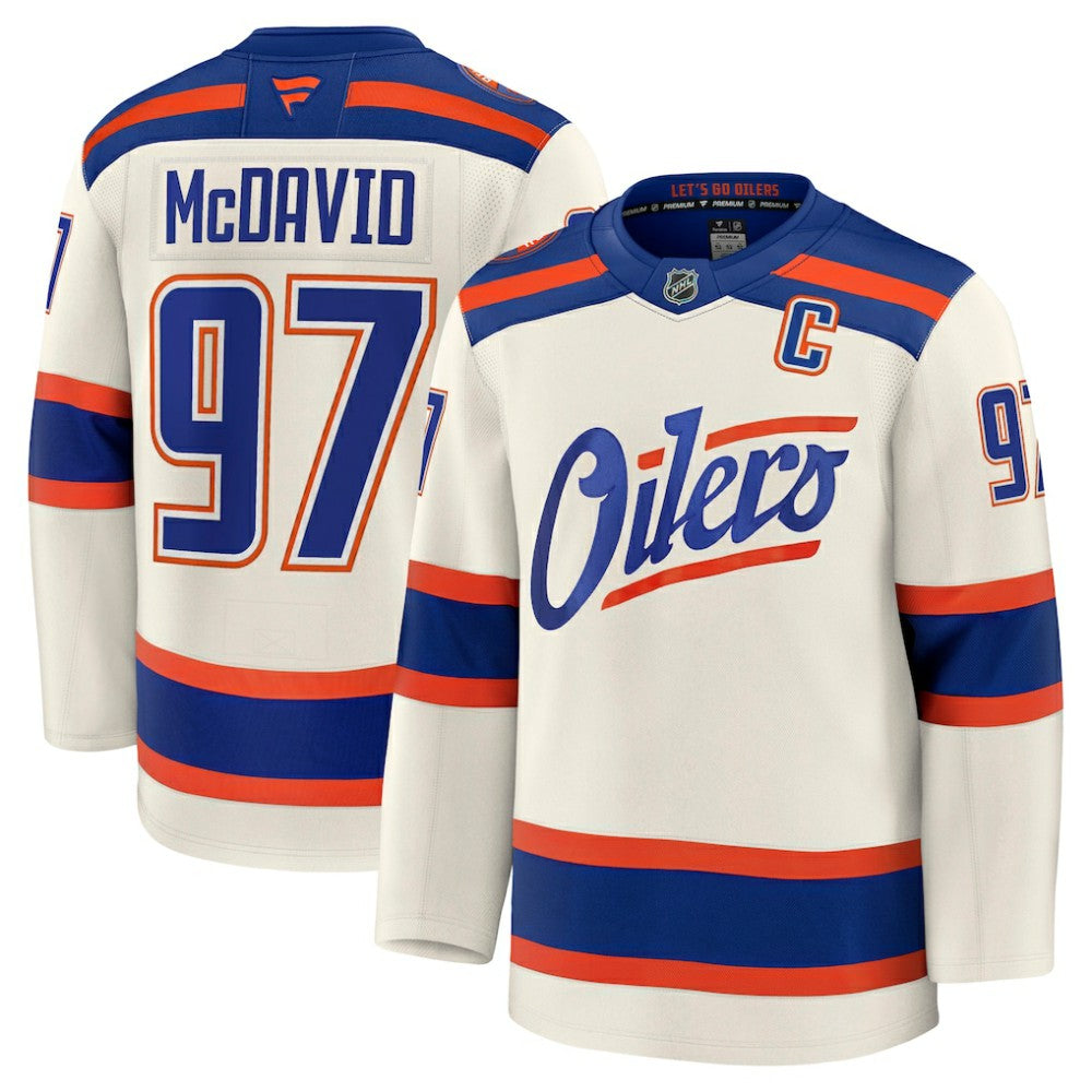 Connor McDavid Edmonton Oilers Fanatics Alternate Premium Jersey -  NHL Jerseys