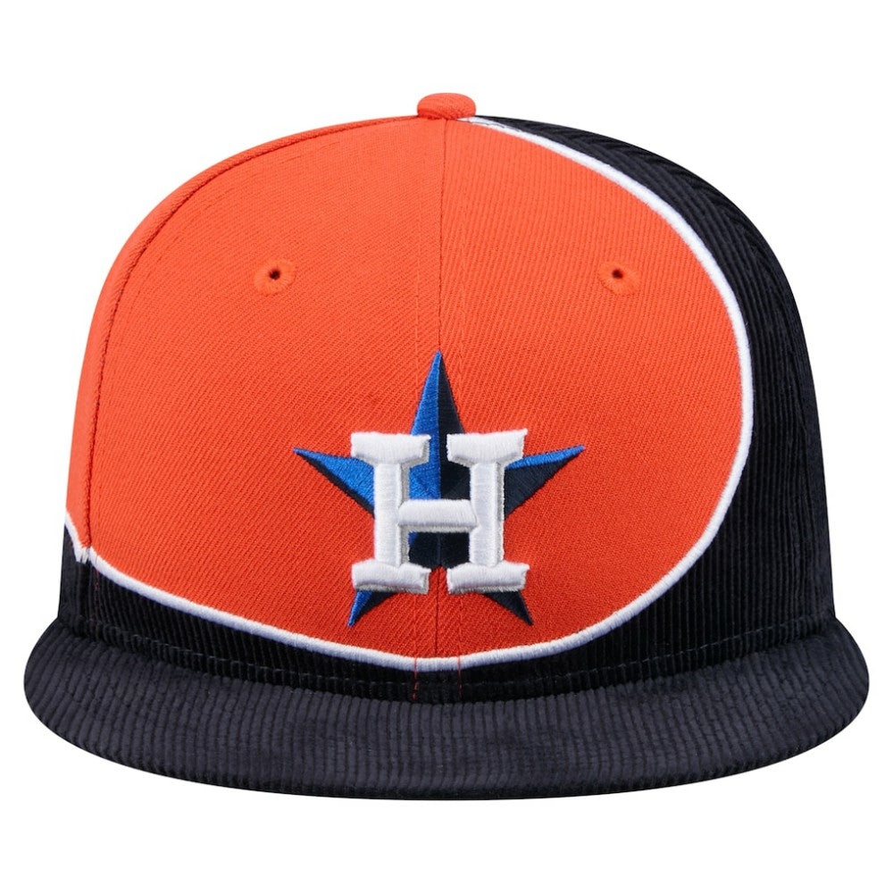 Houston Astros New Era Retro Split Corduroy Snapback Hat - MLB Hats