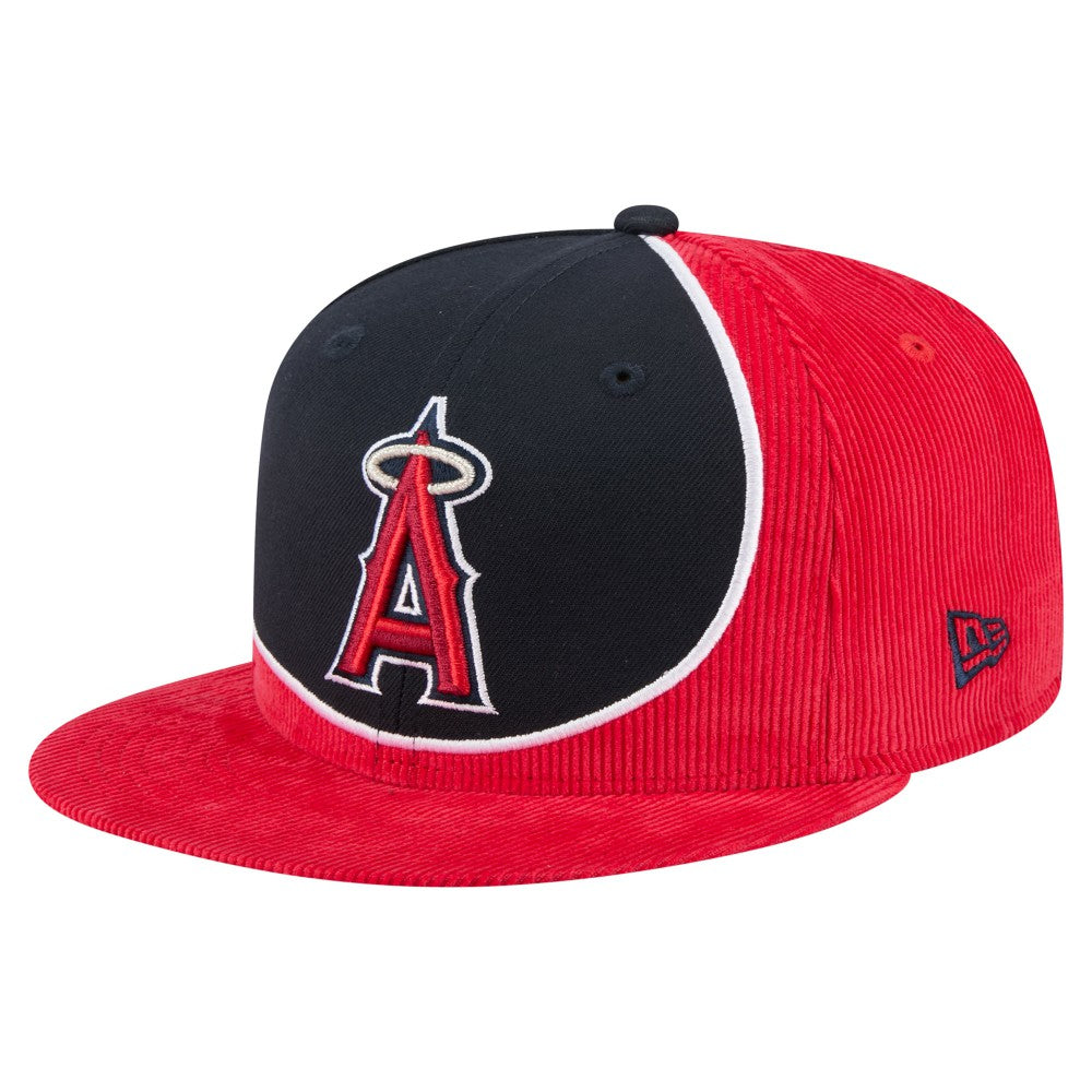 Los Angeles Angels New Era Retro Split Corduroy Snapback Hat - MLB Hats
