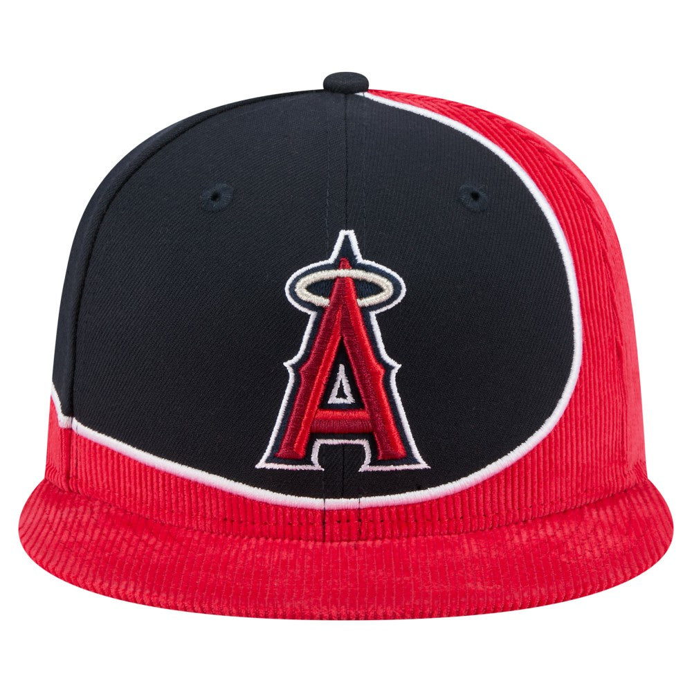 Los Angeles Angels New Era Retro Split Corduroy Snapback Hat - MLB Hats