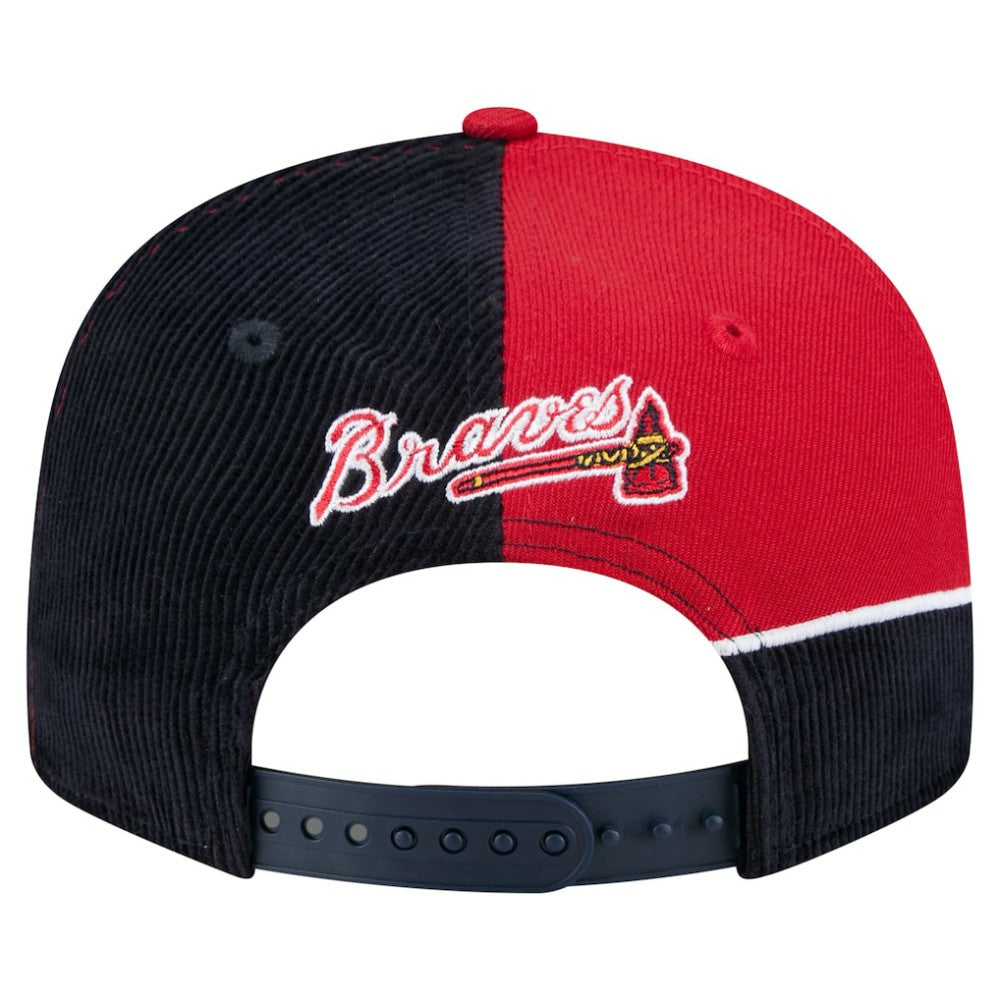 Atlanta Braves New Era Retro Split Corduroy Snapback Hat - MLB Hats