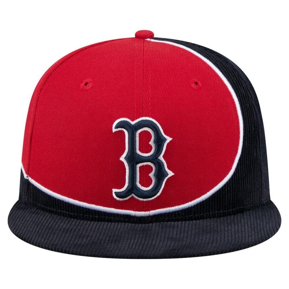 Boston Red Sox New Era Retro Split Corduroy Snapback Hat - MLB Hats
