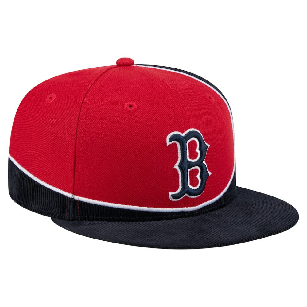 Boston Red Sox New Era Retro Split Corduroy Snapback Hat - MLB Hats