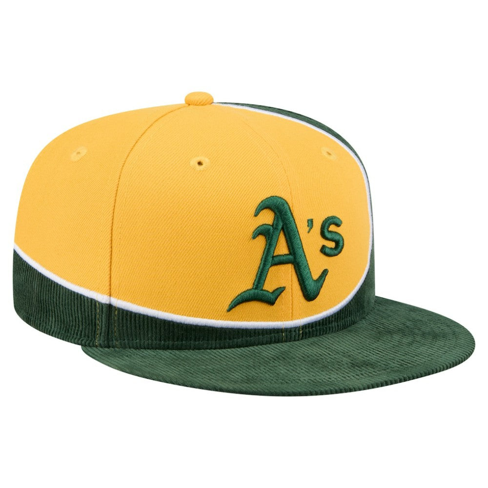 Athletics New Era Retro Split Corduroy Snapback Hat - MLB Hats