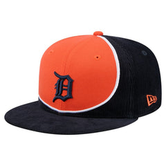 Detroit Tigers New Era Retro Split Corduroy Snapback Hat - MLB Hats