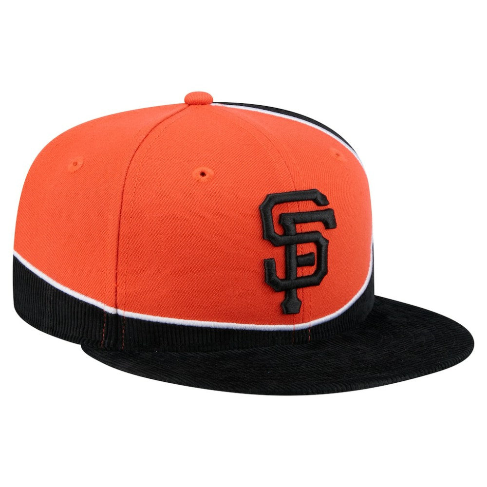 San Francisco Giants New Era Retro Split Corduroy Snapback Hat - MLB Hats