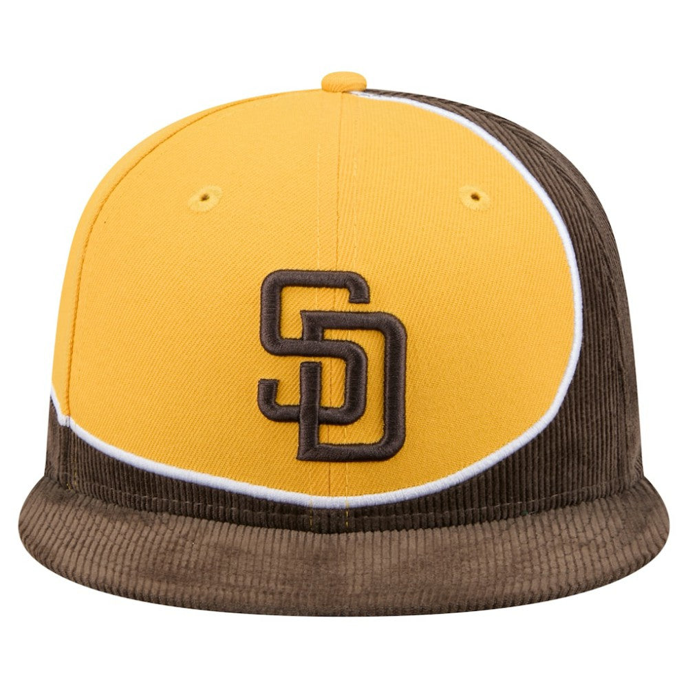San Diego Padres New Era Retro Split Corduroy Snapback Hat - MLB Hats