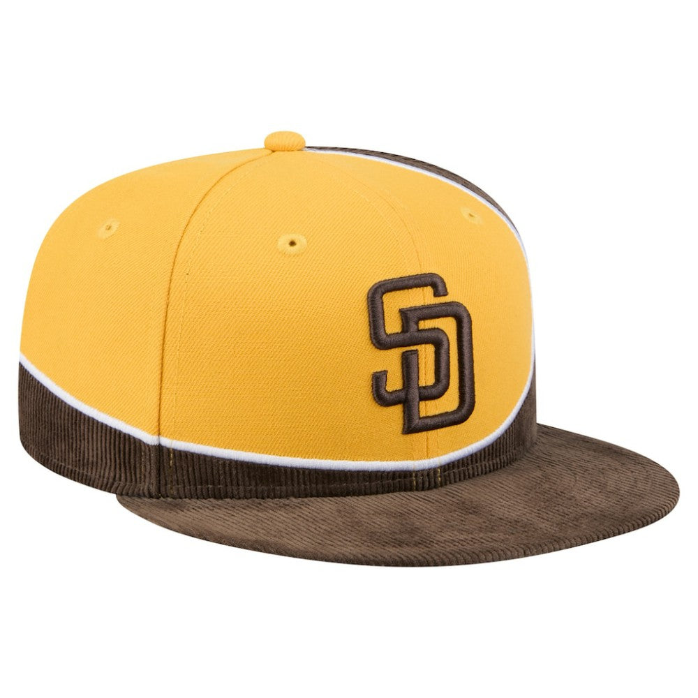 San Diego Padres New Era Retro Split Corduroy Snapback Hat - MLB Hats