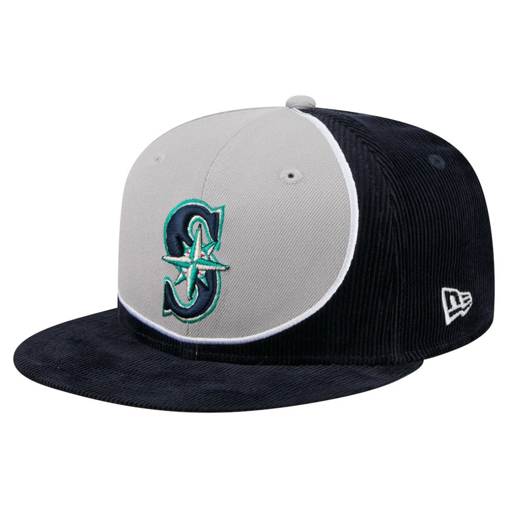 Seattle Mariners New Era Retro Split Corduroy Snapback Hat - MLB Hats