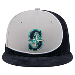 Seattle Mariners New Era Retro Split Corduroy Snapback Hat - MLB Hats