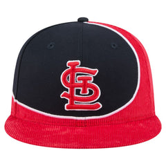St. Louis Cardinals New Era Retro Split Corduroy Snapback Hat - MLB Hats