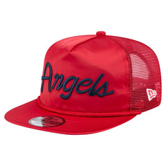 Los Angeles Angels New Era Retro Satin Script Golfer Adjustable Hat - MLB Hats