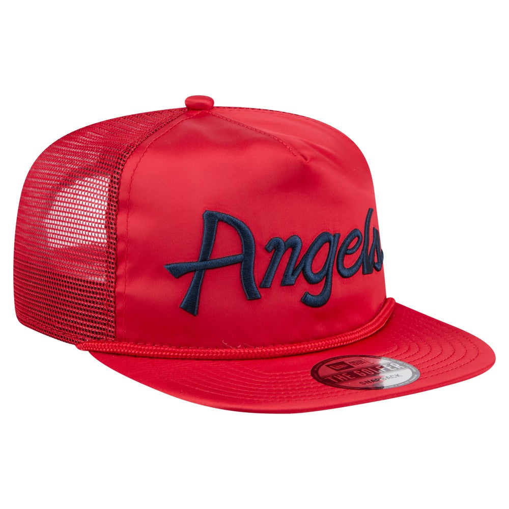 Los Angeles Angels New Era Retro Satin Script Golfer Adjustable Hat - MLB Hats