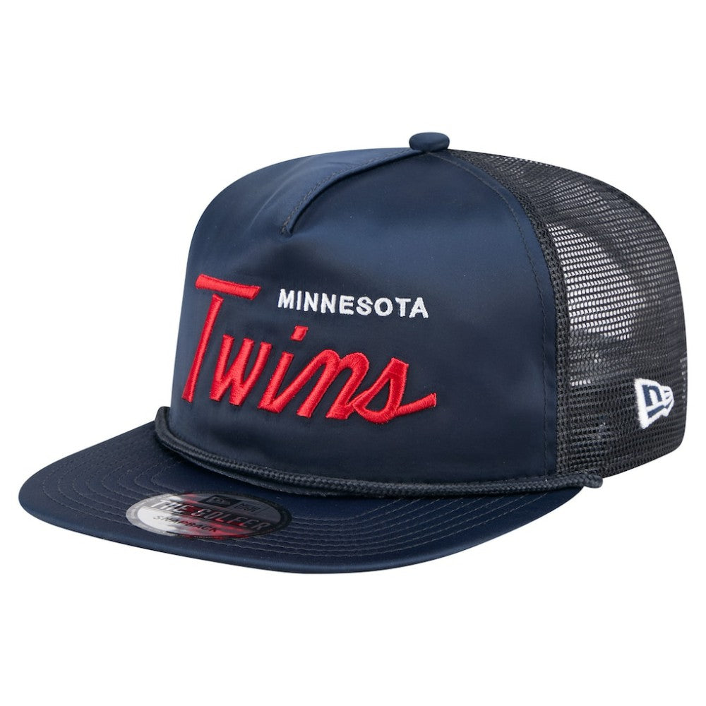 Minnesota Twins New Era Retro Satin Script Golfer Adjustable Hat - MLB Hats