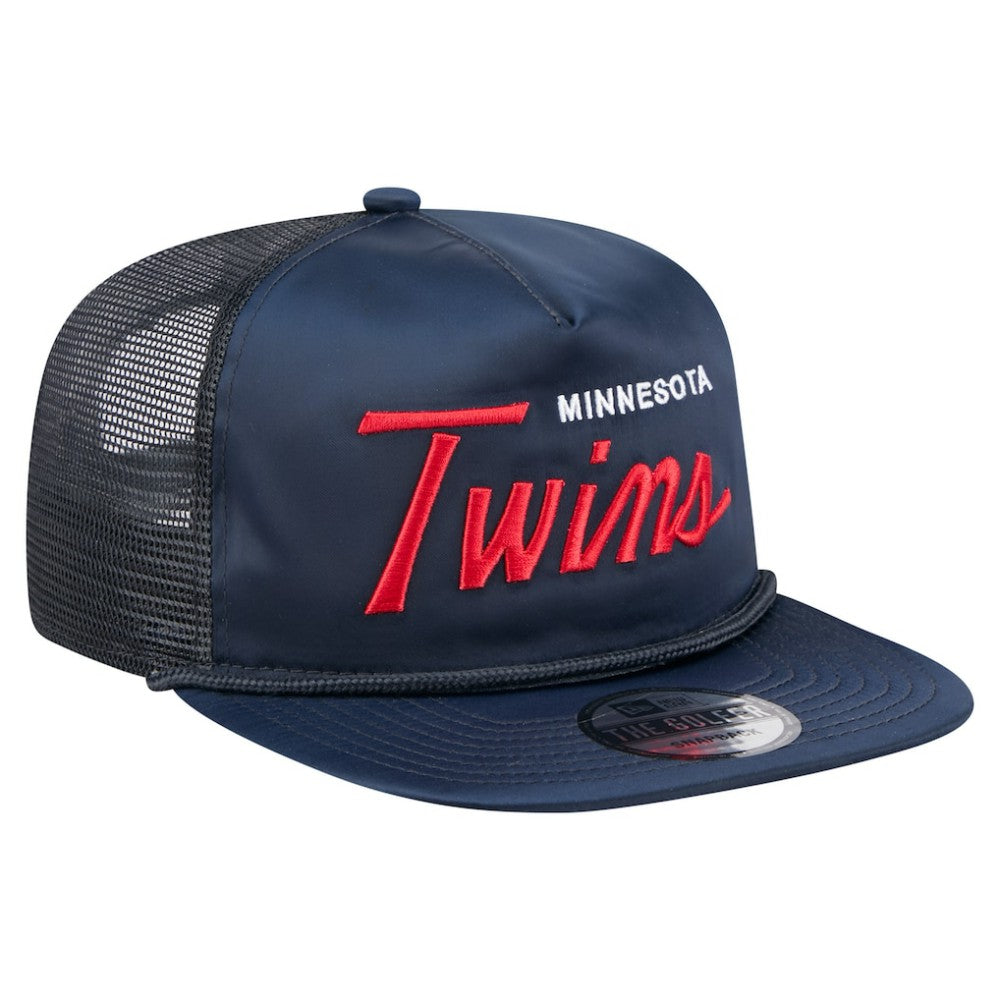 Minnesota Twins New Era Retro Satin Script Golfer Adjustable Hat - MLB Hats