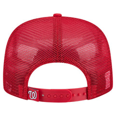 Washington Nationals New Era Retro Satin Script Golfer Adjustable Hat - MLB Hats