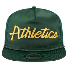 Athletics New Era Retro Satin Script Golfer Adjustable Hat - MLB Hats