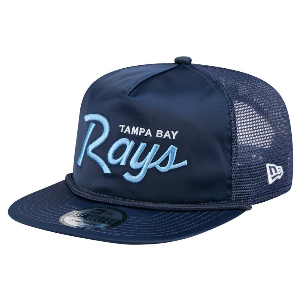 Tampa Bay Rays New Era Retro Satin Script Golfer Adjustable Hat - MLB Hats