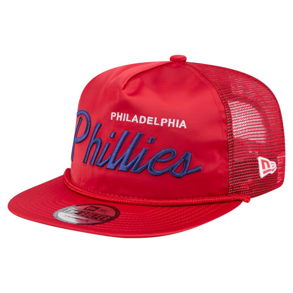 Philadelphia Phillies New Era Retro Satin Script Golfer Adjustable Hat - MLB Hats
