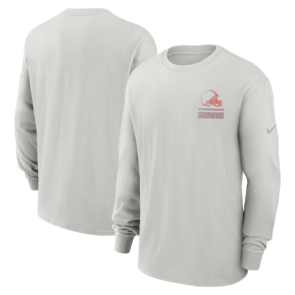 Cleveland Browns Essential Heavy Max90 Long Sleeve T-Shirt | NFL Outlet