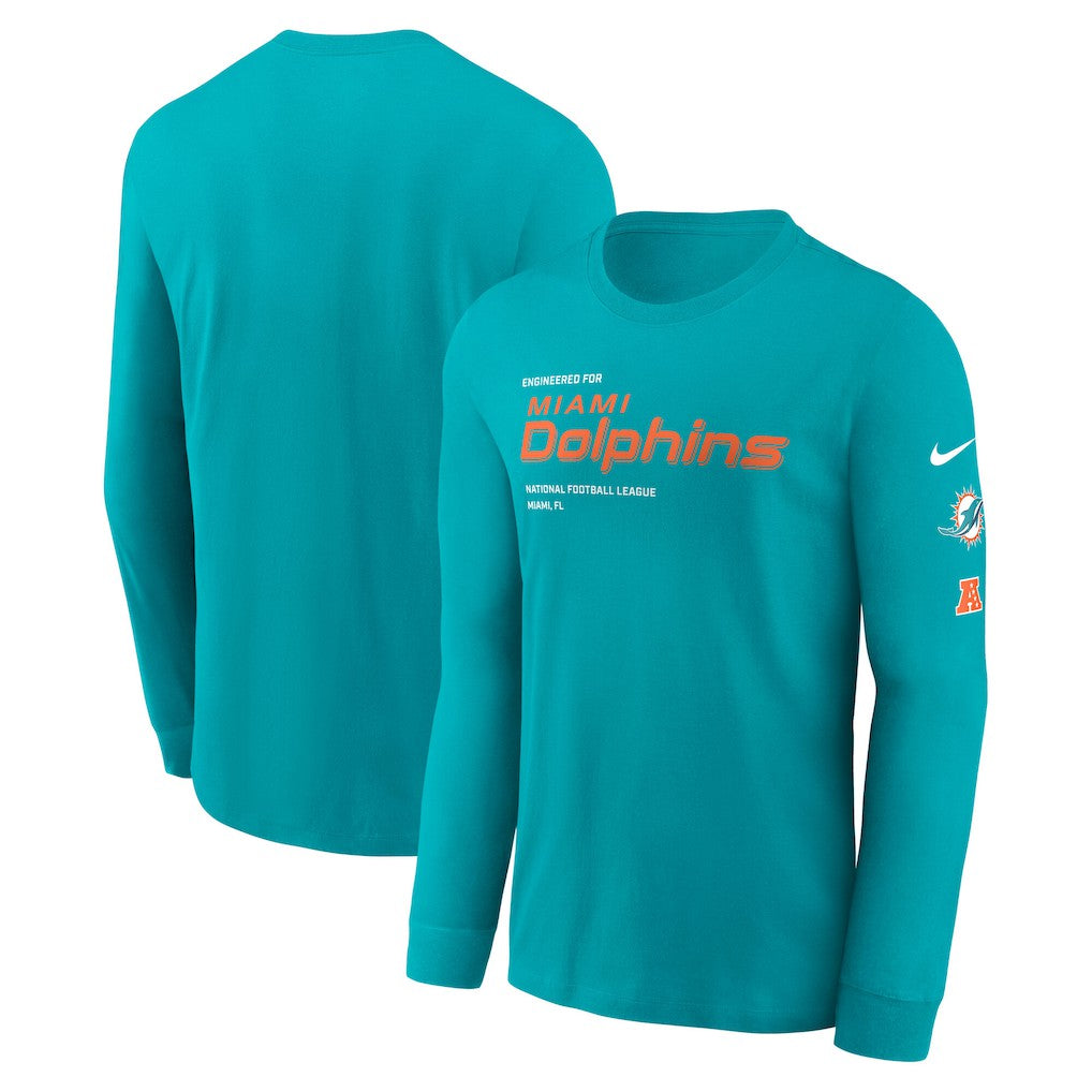 Miami Dolphins Play to Win Essential Long Sleeve T-Shirt | NFL Sale