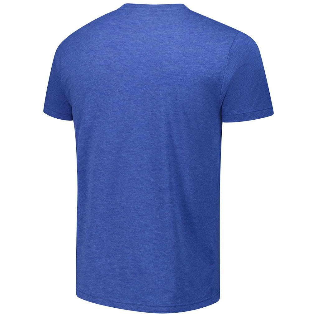 Royal Josh Hart/Mikal Bridges/Jalen Brunson New York Knicks Homage Unisex Triple Threat Tri-Blend T-Shirt | NBA