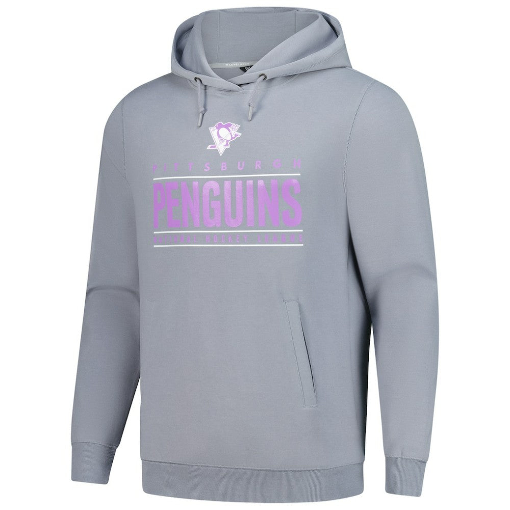 Pittsburgh Penguins Levelwear Hockey Fights Cancer Pulsar Off Season Tri-Blend Pullover Hoodie -  NHL Hoodies