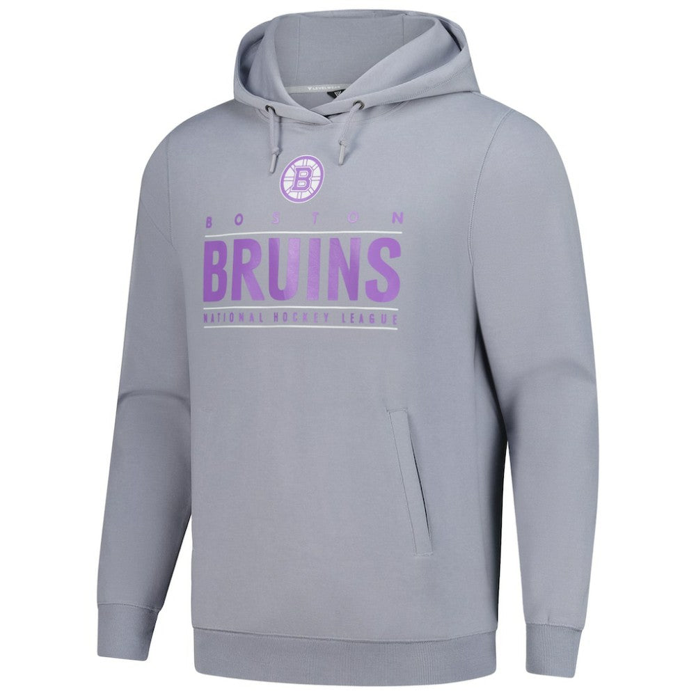 Boston Bruins Levelwear Hockey Fights Cancer Pulsar Off Season Tri-Blend Pullover Hoodie -  NHL Hoodies